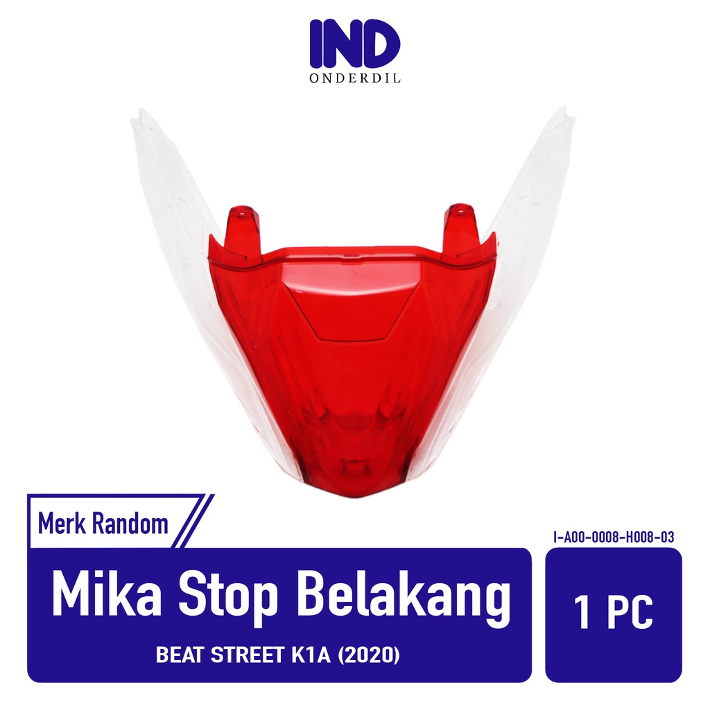 Mika Kaca Lampu-Lensa Stop Reflektor Rem-Lampu Sein-Sen Belakang Beat FI New LED K1A 2020
