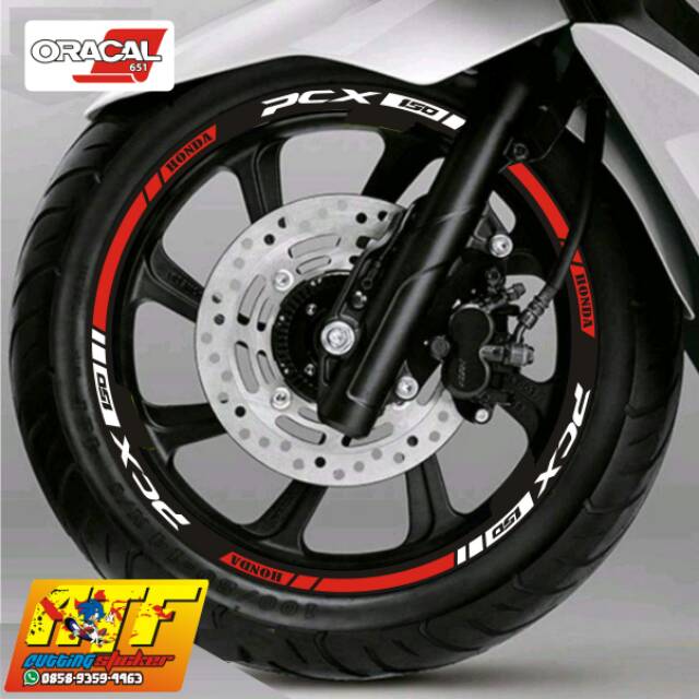 sticker velg pcx/variasi motor/lis velg/stiker /velg /motor pcx/sticker cutting