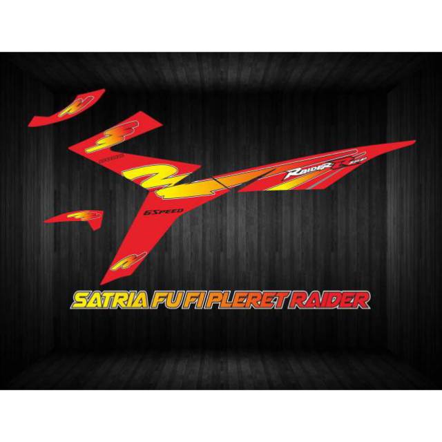 STIKER MOTOR, STRIPING VARIASI SUZUKI SATRIA FU FI PLERET RAIDER