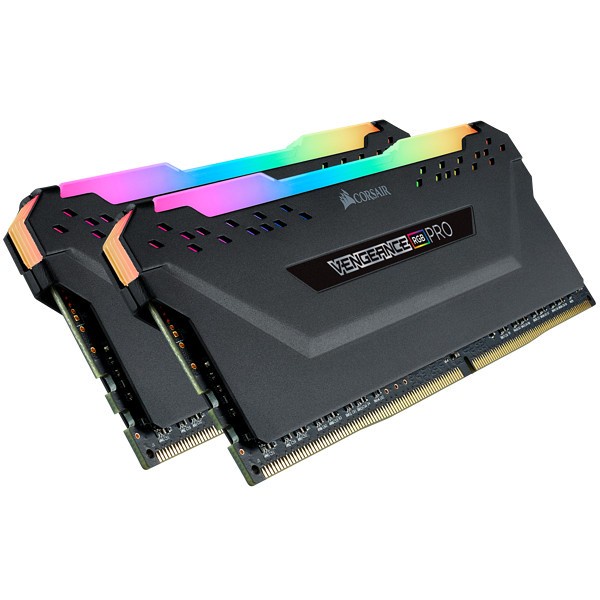 Corsair DDR4 Vengeance RGB Pro PC25600 16GB (2X8GB) - CMW16GX4M2E3200C16 - Black Heat-Spreader