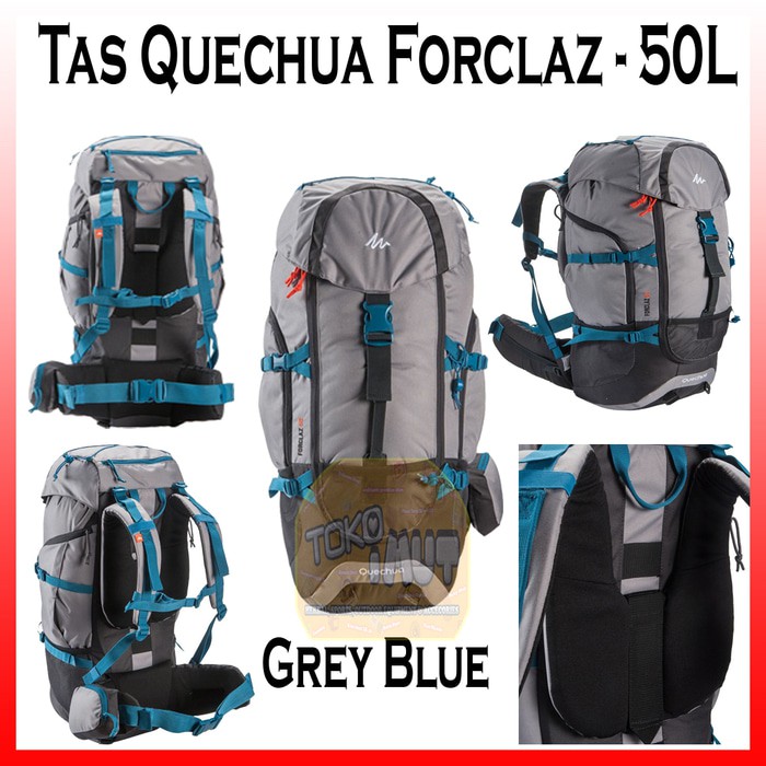HOT SALE ORIGINALL QUECHUA FORCLAZ 50L-BACKPACK TREKKING FORCLAZ 50 LITRES-GREY TERMURAH