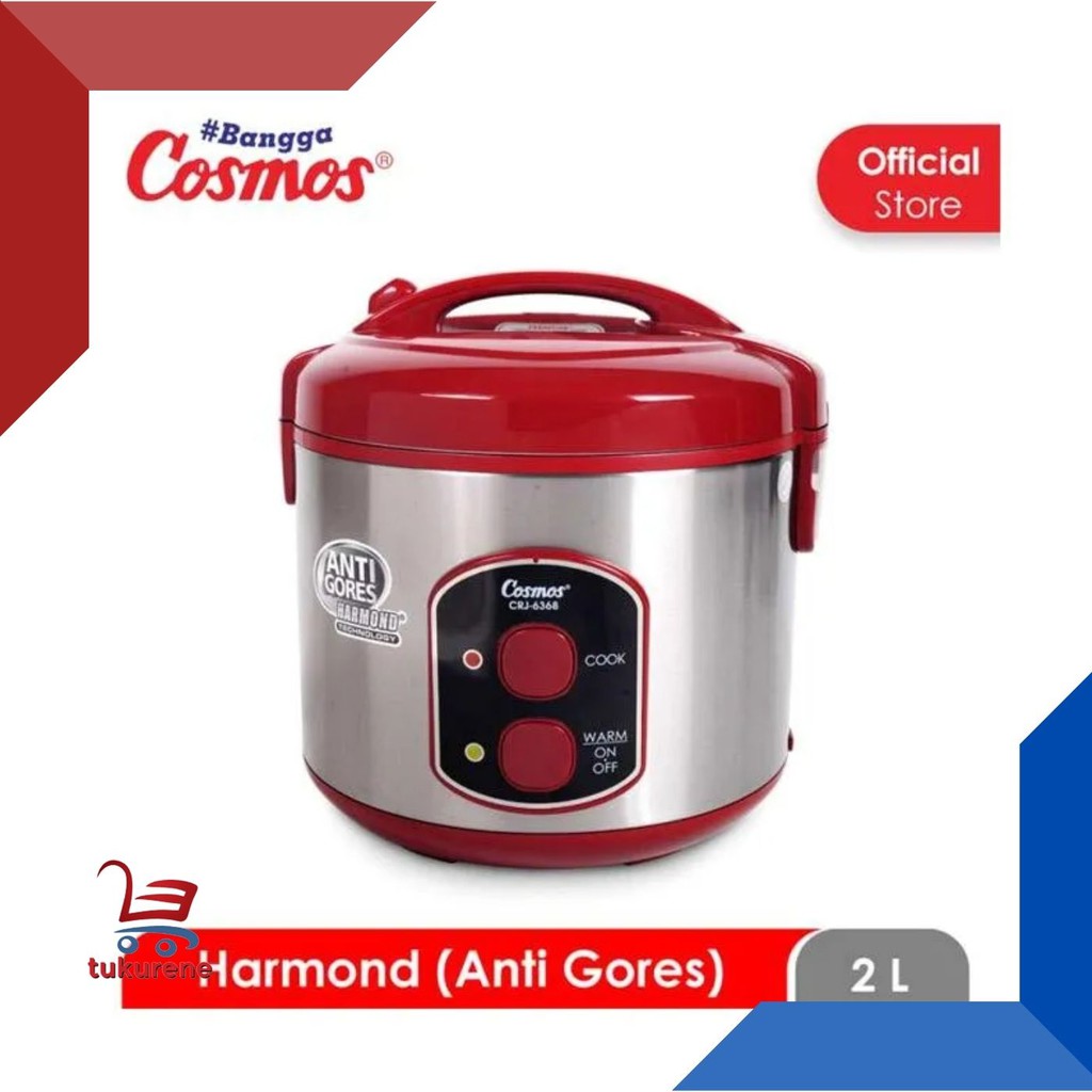 Jual Magic Com Rice Cooker Cosmos CRJ6368 Harmond Anti Gores Kapasitas