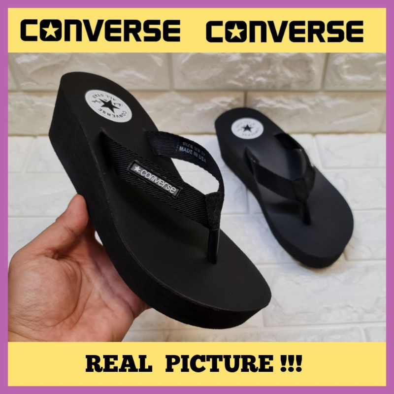 SANDAL WANITA RINGAN / SANDAL WEDGES CONVERSE_CEWEK HAK TINGGI / SENDAL KASUAL PEREMPUAN / SANDAK JALAN SANTAI PROMO