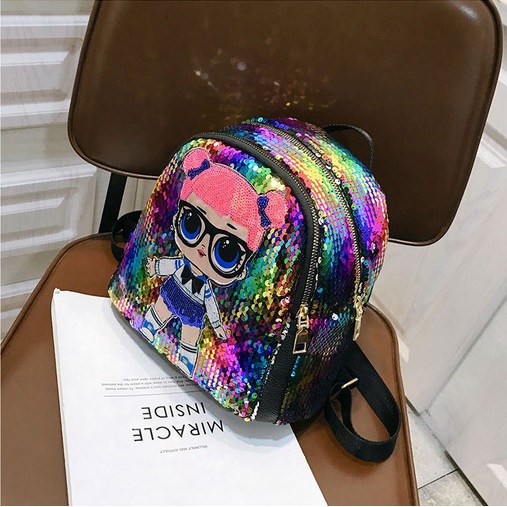 BJ81319 - BLACK/BLUE/GREEN/PINK/RAINBOW - TAS RANSEL ANAK LUCU WANITA IMPORT TAS WANITA FASHION IMPORT MODIS ELEGAN TERMURAH TERLARIS TERBARU BAGSTORE JAKARTA TAS BATAM GT1319