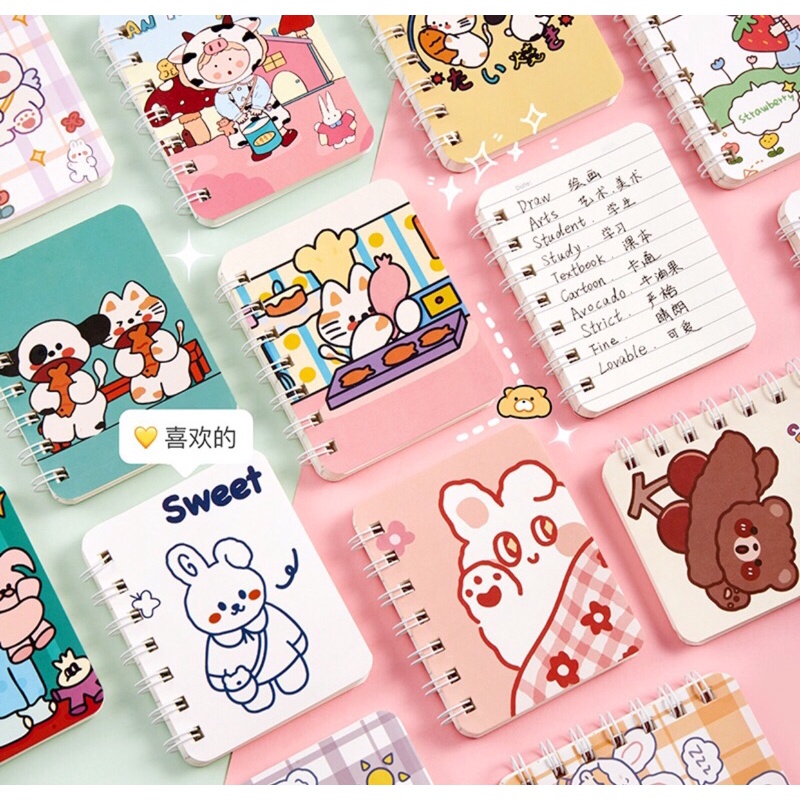 

[TKOEN97] mini notebook | buku spiral kecil