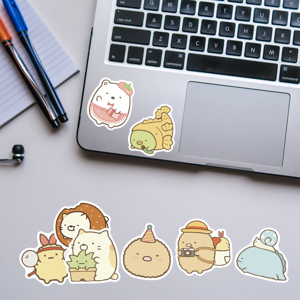 50PCS Sumikkogurashi cartoon image waterproof sticker white bear penguin tonkatsu cute luggage decoration hand account sticker