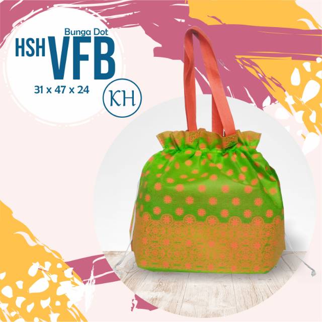 

ALTHEA Tas Hajatan Tas Kotak NasiTas Serut Berkatan Tasyakuran Aqiqah Bunga Dot Ukuran 31X47X24