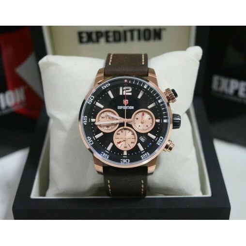 GROSIR JAM - EXPEDITION E6685 ROSEGOLD BROWN. GARANSI RESMI 1TAHUN