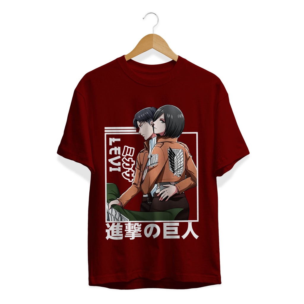 KAOS DISTRO LEVI MIKASA RELASIONSHIP ATTACK ON TITAN STYLE ANIME