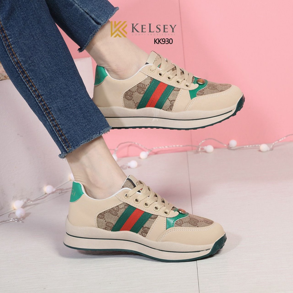 Kelsey Sepatu Sneakers  Wanita  Import KK930