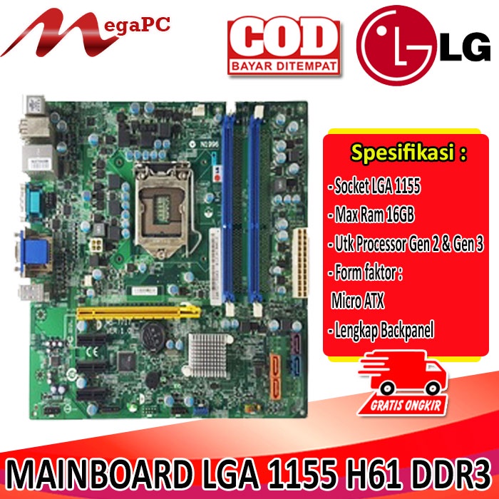 PROMO Mainboard Intel LGA 1155 H61 Ddr3 Random