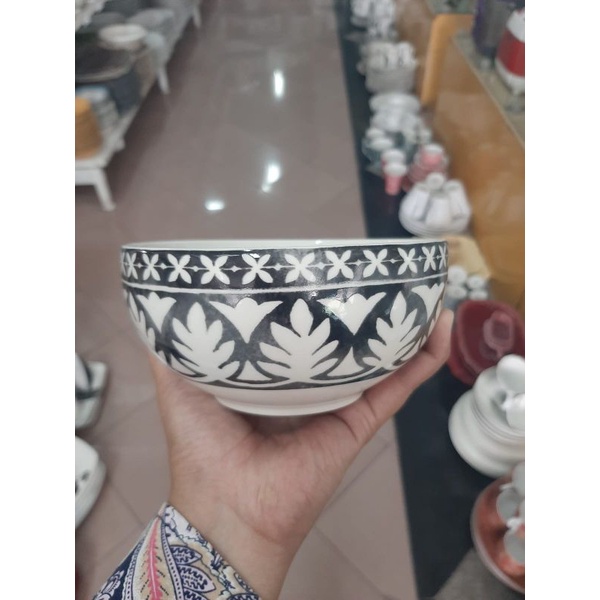 MAROKO BOWL MANGKOK MANGKUK KERAMIK SANGO MOTIF MAROCO KOLEKSI DEKOR TEMA TIMUR TENGAH