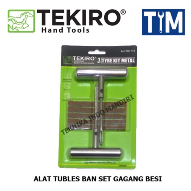 TEKIRO Alat Tubles Ban Set Gagang Besi