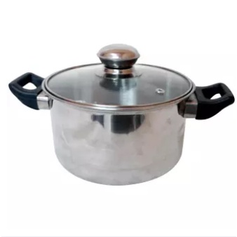 FM - 555 SA Panci Stainless Steel 18 cm Tutup Kaca / serbaguna