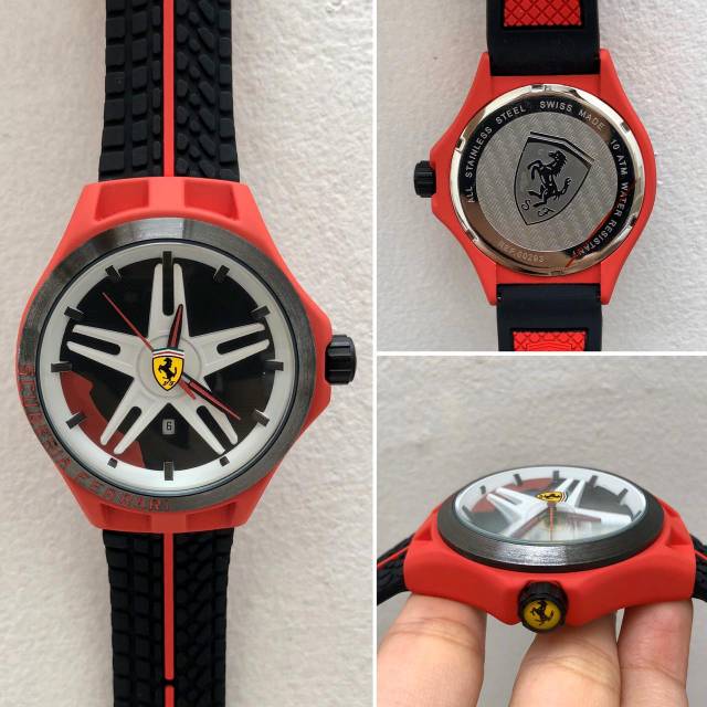 JAM TANGAN FERRARI'S F REF00293 RODA RUBBER SEUPER PREMIUM AAA