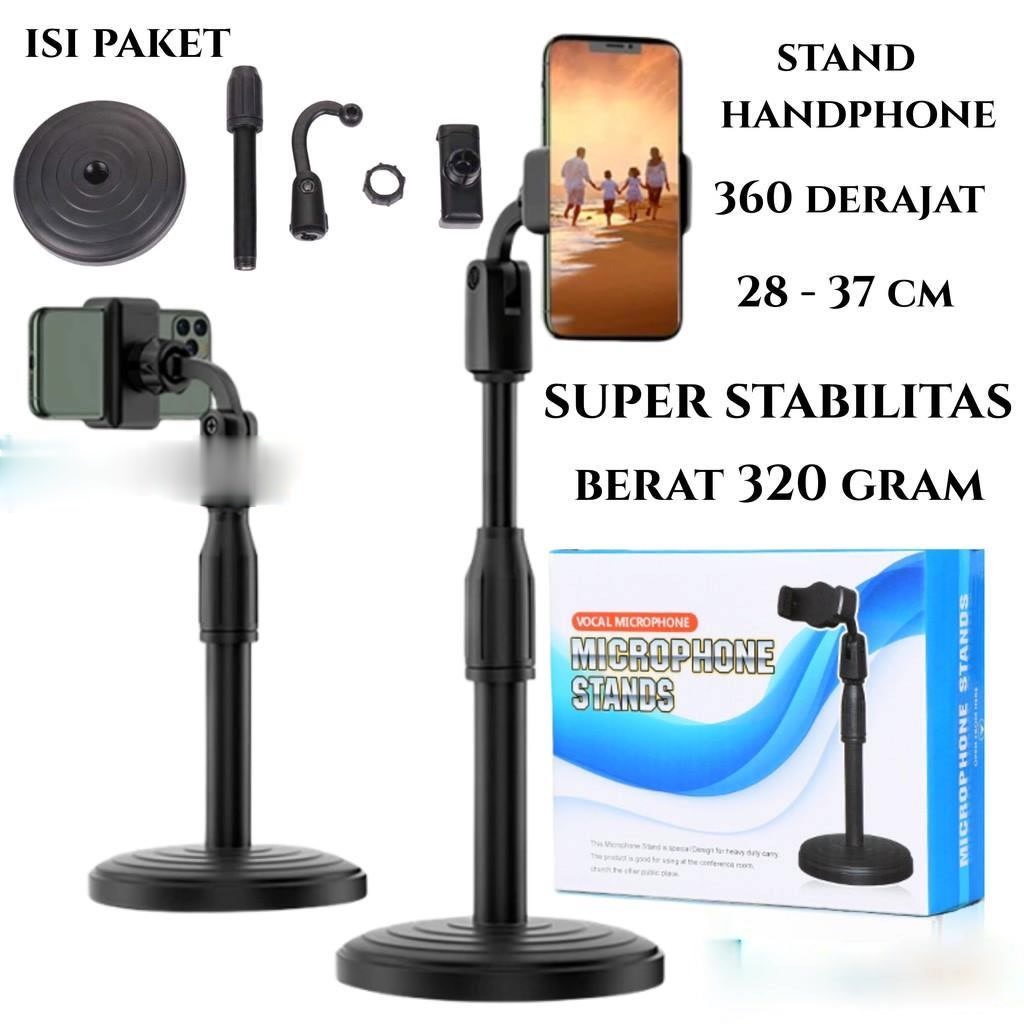 STAND HP ADJUSTABLE UNIVERSAL / HOLDER MEJA / HOLDER STAND LIVE  / STAND HP ROTARI 360 STAND HP HD25 / STAND HD25