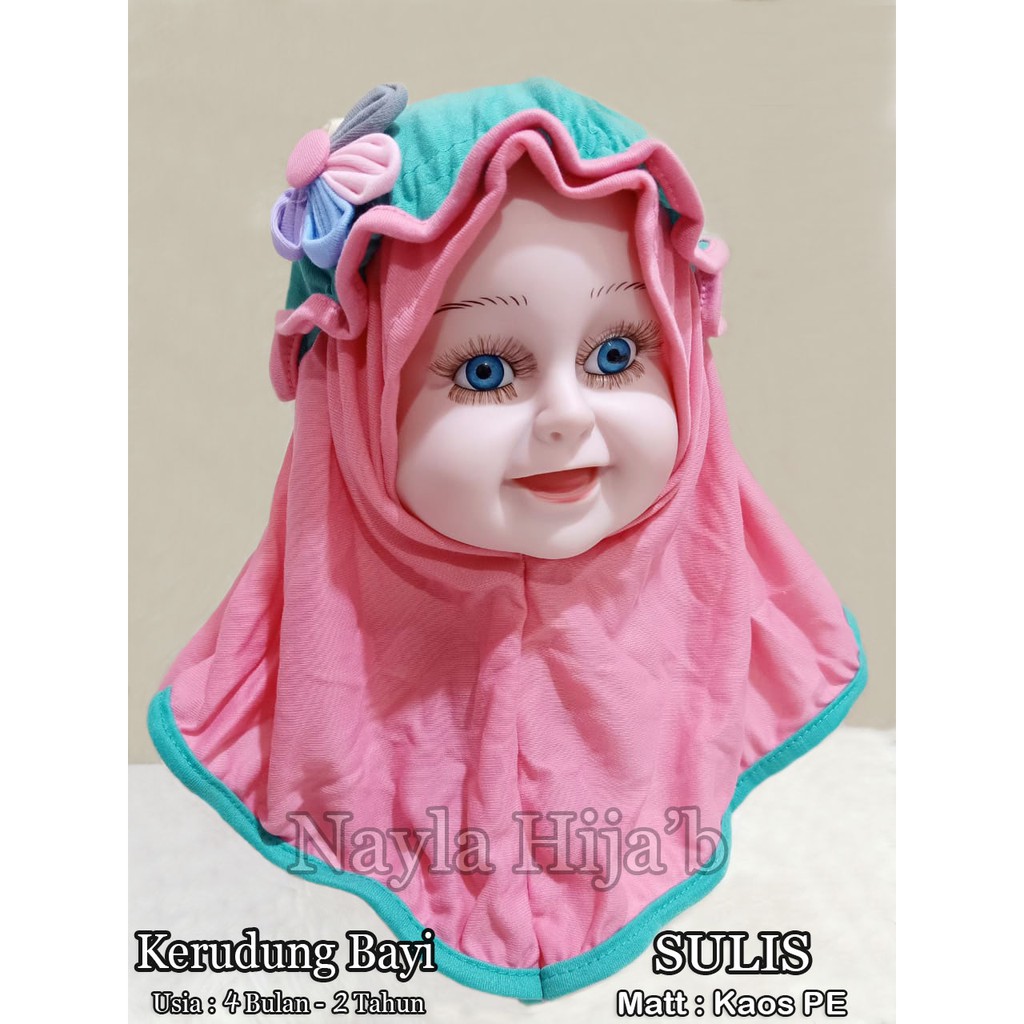 Kerudung Bayi Topi RANDOM Jilbab Bayi Lucu  Untuk 0 Bulan - 2 Tahun Nayla Hijab