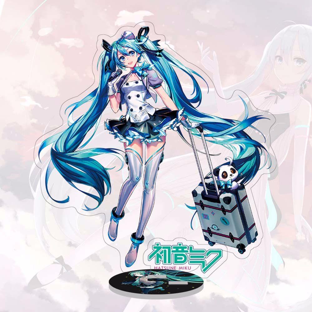 Hadiah Fans Anime Agustina Miku Hatsune Miku Koleksi Model Desktop Standing Card Sakura Princess Figure Model Plat