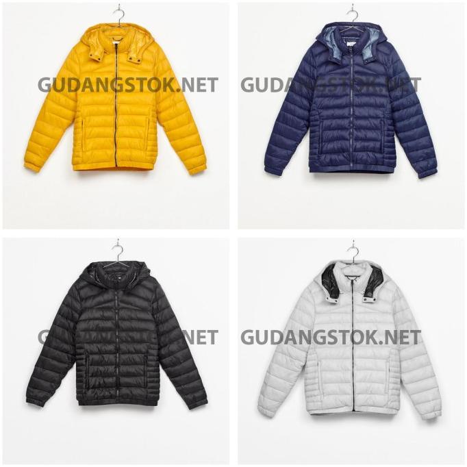 Jaket Pria Musim Dingin Bershka Original Hitam