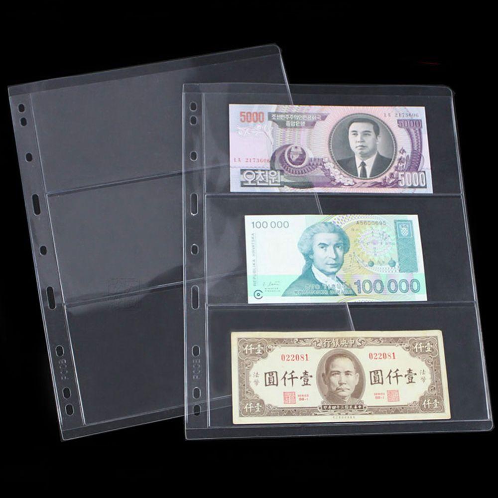 Rebuy Album leaflet 180x80mm PVC Perlengkapan Koleksi Tagihan Tempat Album Aksesori Penyimpanan Uang Uang Uang Uang Kertas Koleksi