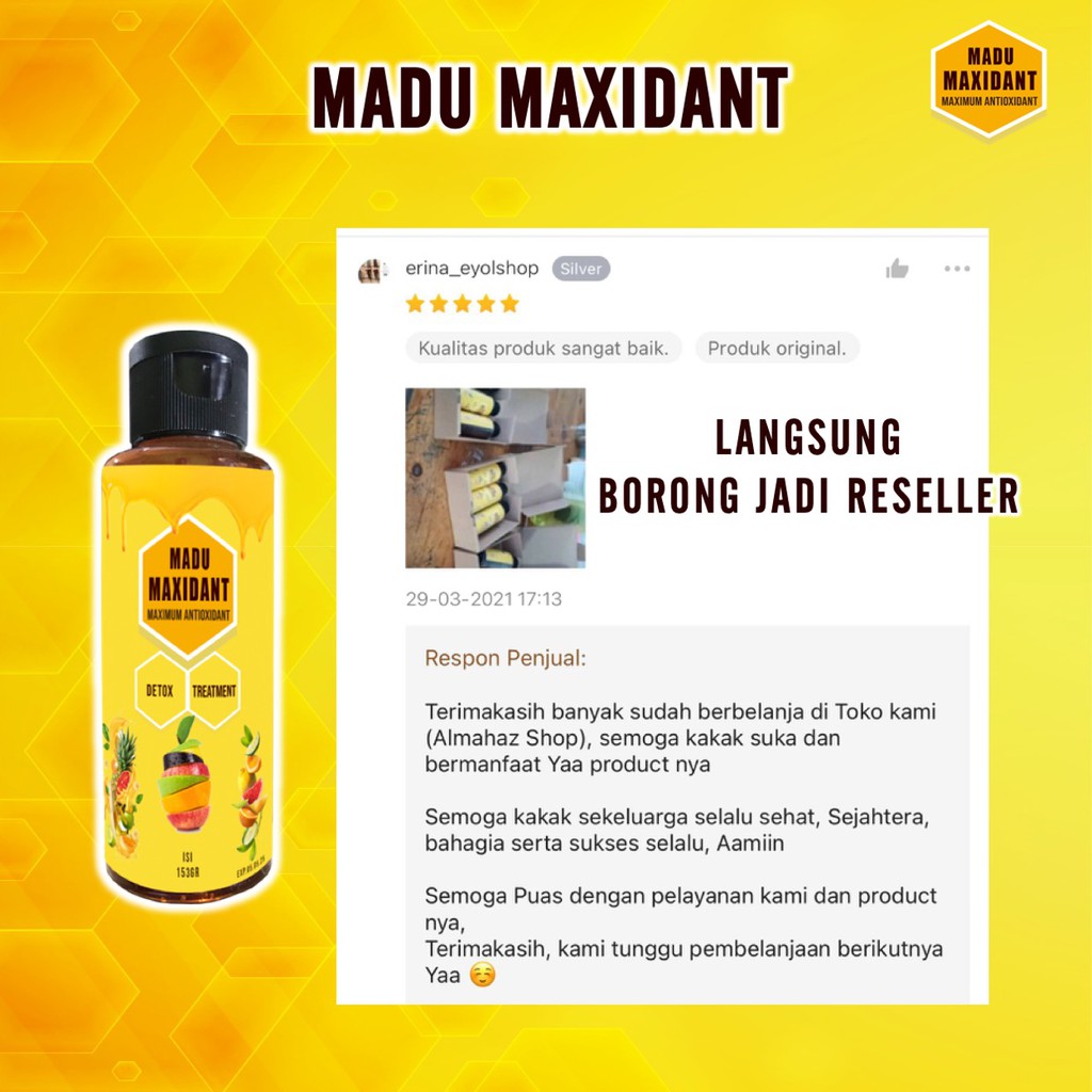 Madu Maxidant Almahaz 154 GR Madu Asli Madu Murni Madu Anak Madu Lemon