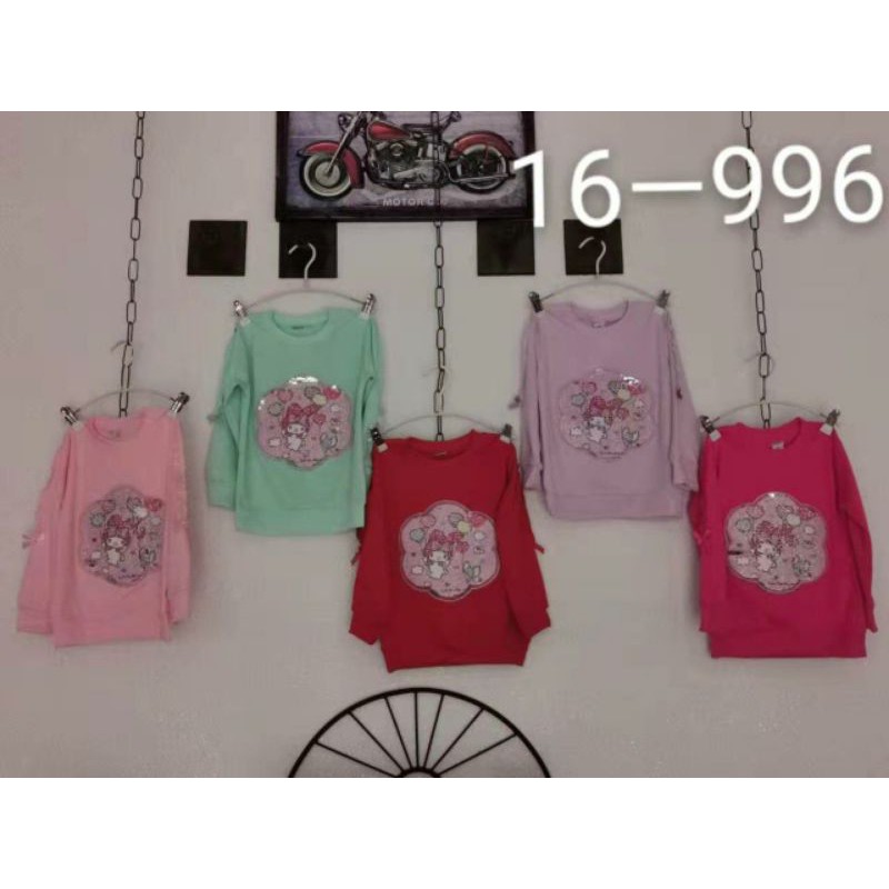 GROSIR Sweater Usap Anak Perempuan Sequin Import Premium 2-5 Tahun 6 pcs