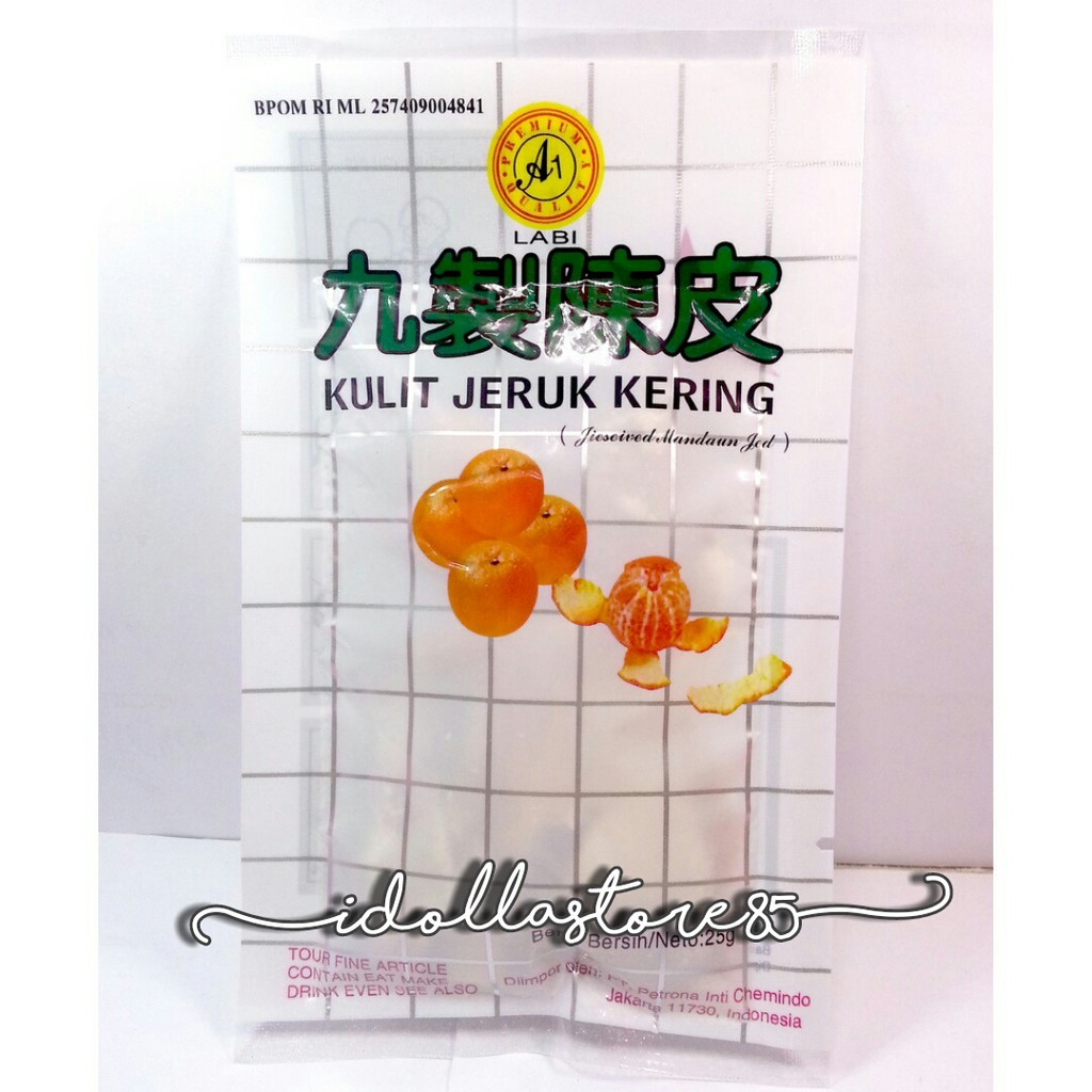 

LABI Kulit jeruk Kering/ Manisan jeruk/ asinan jeruk/ Permen Jeruk 25g