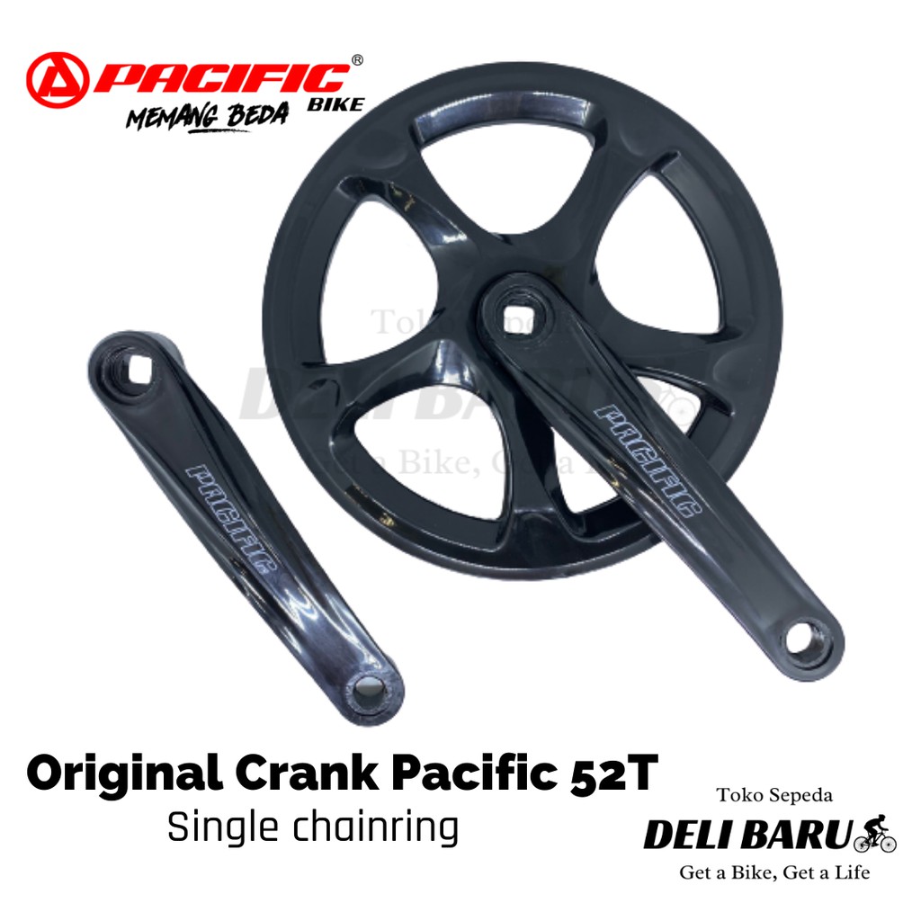 Pacific Crank single chainring 52T sepeda lipat