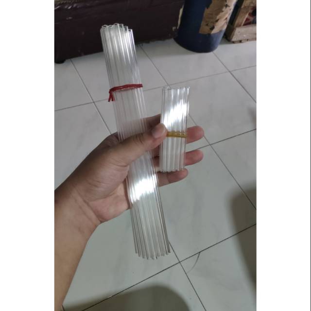 Pipet Tabung Pipa Sedotan Kaca Pyrex Pirex Ukuran 25cm / Borosilicate Glass Tubing Rod