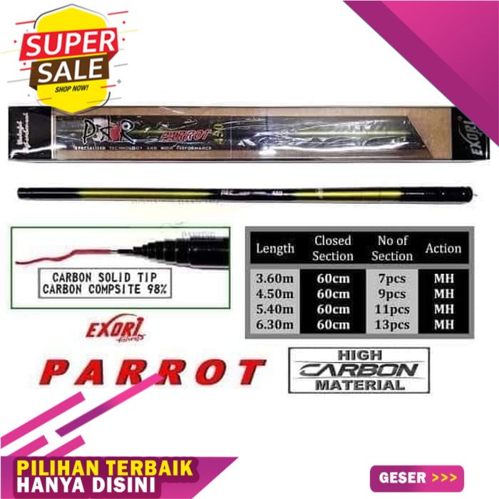 Joran / Tegek Exori Parrot 360Cm/3.6M | Full Carbon