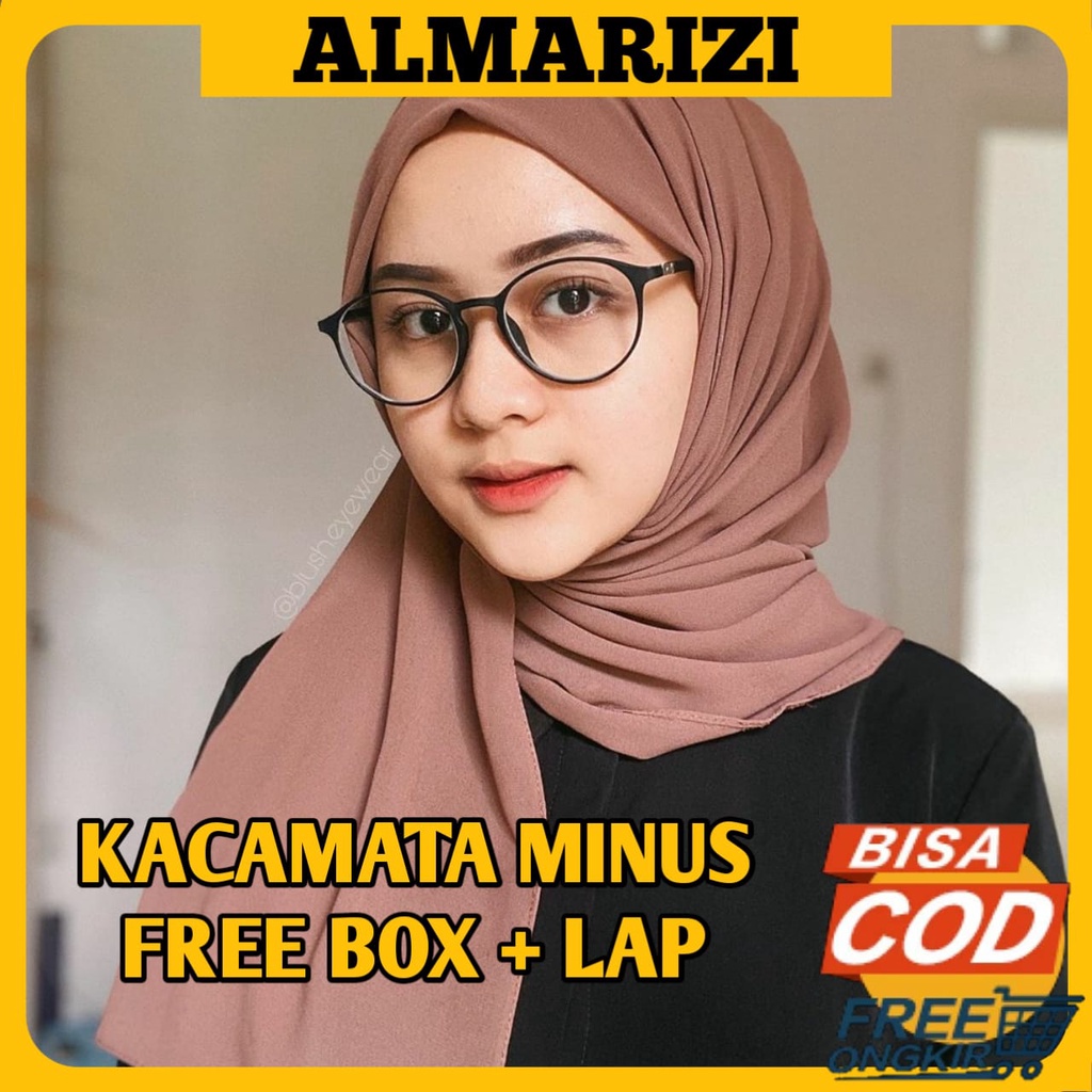 KACAMATA GRATIS LENSA MINUS -0.50 S/D -4.00 FREE BOX DAN LAP WANITA/PRIA