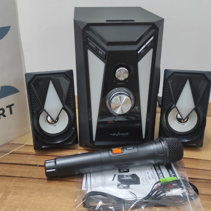 MURAH MERIAH - SPEAKER ADVANCE M15BT BLUETOOTH MULTIMEDIA WITH SUBWOOFER &amp; RADIO | SPEAKER KARAOKE ADVANCE M-15BT FREE MIC WIRELESS | FMS