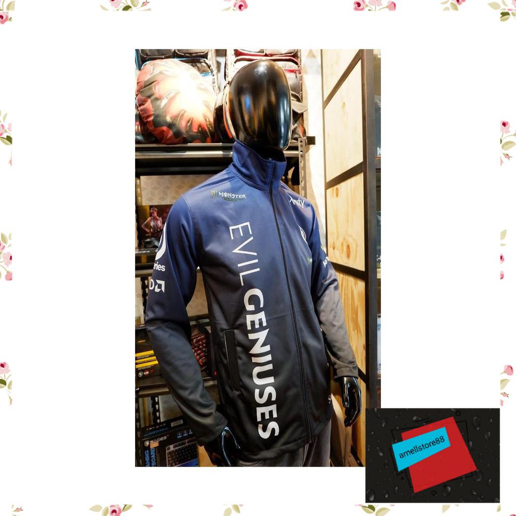 Jaket Pria parasut parka gunung Evil Geniuses Fullprint Official Gaming Team WE195