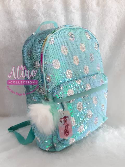 Tas Sekolah Anak SD SMP Ransel Polkadot Sequin ransel anak SMP tas sequin anak