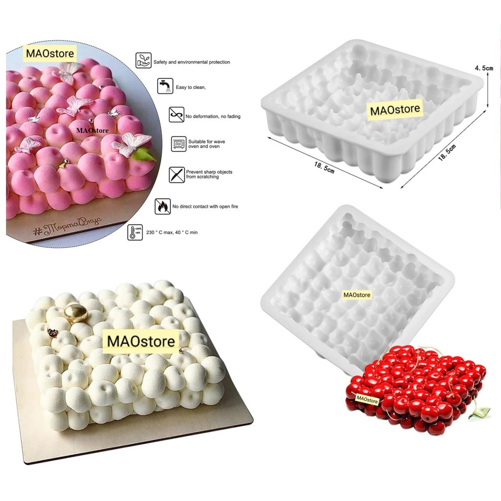 MAOSTORE CETAKAN ENTREMET CAKE CETAKAN CHERRIES CAKE CETAKAN MOUSSE CHERRY ENTREMET SBT36