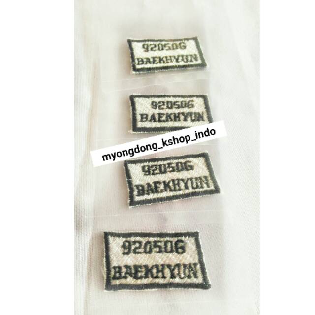 

READYSTOK name tag exo BAEKHYUNE