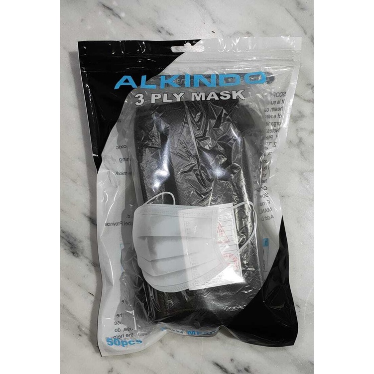 Alkindo Disposable Protective Medical Face Mask 3ply Isi 50 pcs