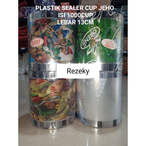 plastik sealer Cup jeho oartun, buah, polos & daunteh - jeho kartun