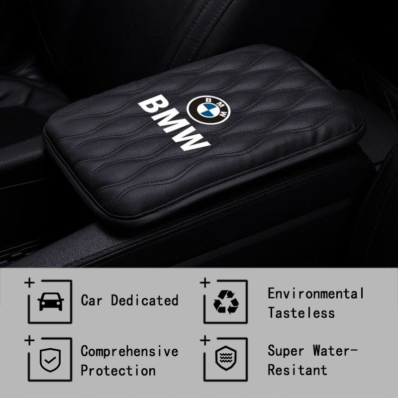 Car Armrest Pad Universal Leather Auto Center Console Storage Box Cover Mat Automobiles Waterproof Armrest Protector Cushion For BMW F30 E46 F10 E90 G20 E36 E39 E30 G30 E92 F20 X6 X1 X5 Z4 M3 X3 X4 5 7 Series 320I 218I 520I