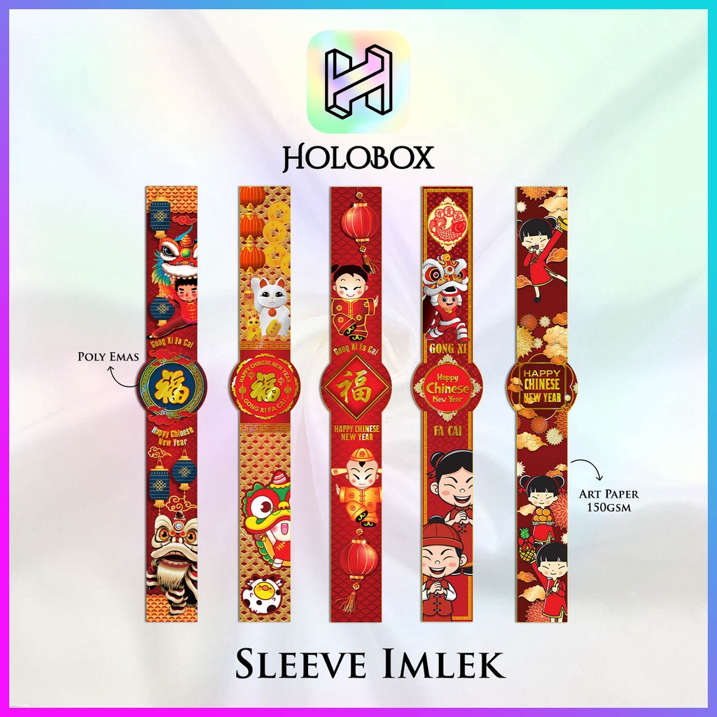 Paper belt imlek/sleeve imlek sincia/hiasan box imlek/Uk.64x7.5 cm/D52