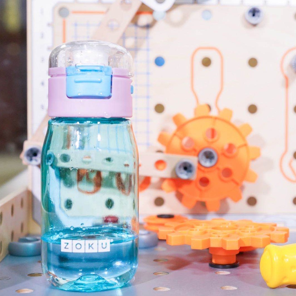 Zoku Kids Flip Gulp Bottle 475ml - Botol Minum Anak Anti Tumpah Child Kids Bekal Tutup Sekolah