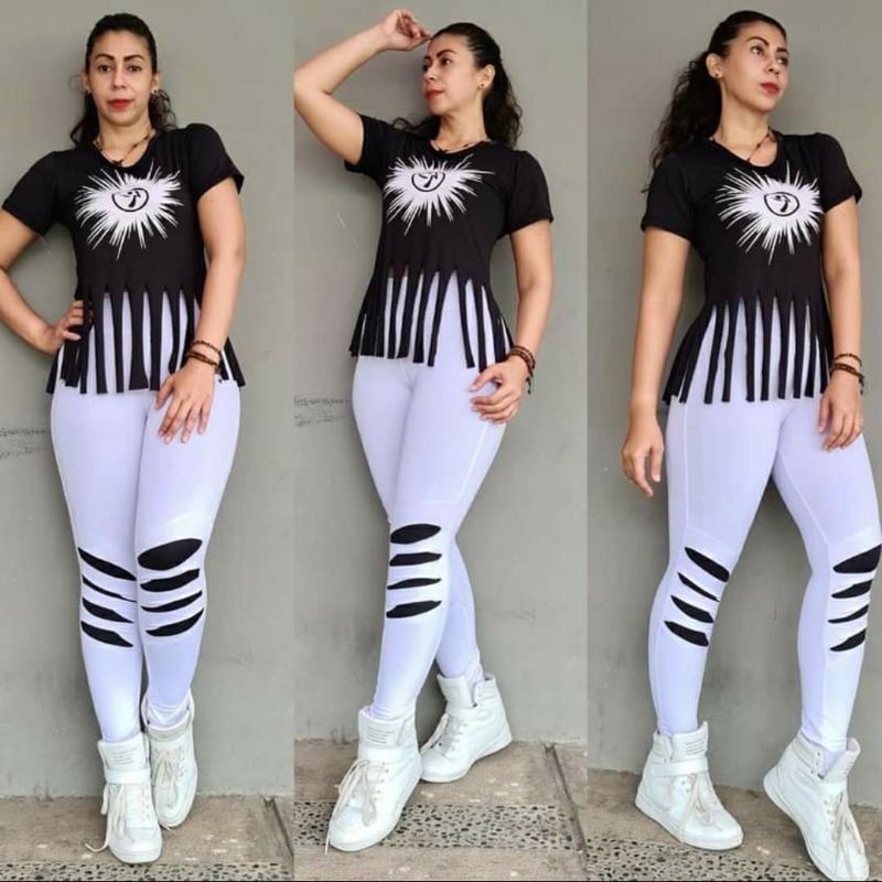 Promo Celana sobek baju sobek zumba olahraga Berkualitas all size baju wanita baju olahraga