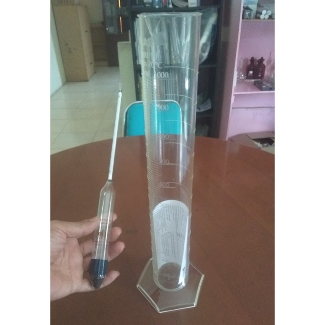 Hydrometer ASTM Bio Solar 0.850-0.900 Plus Gelas Ukur PMP 1 Liter