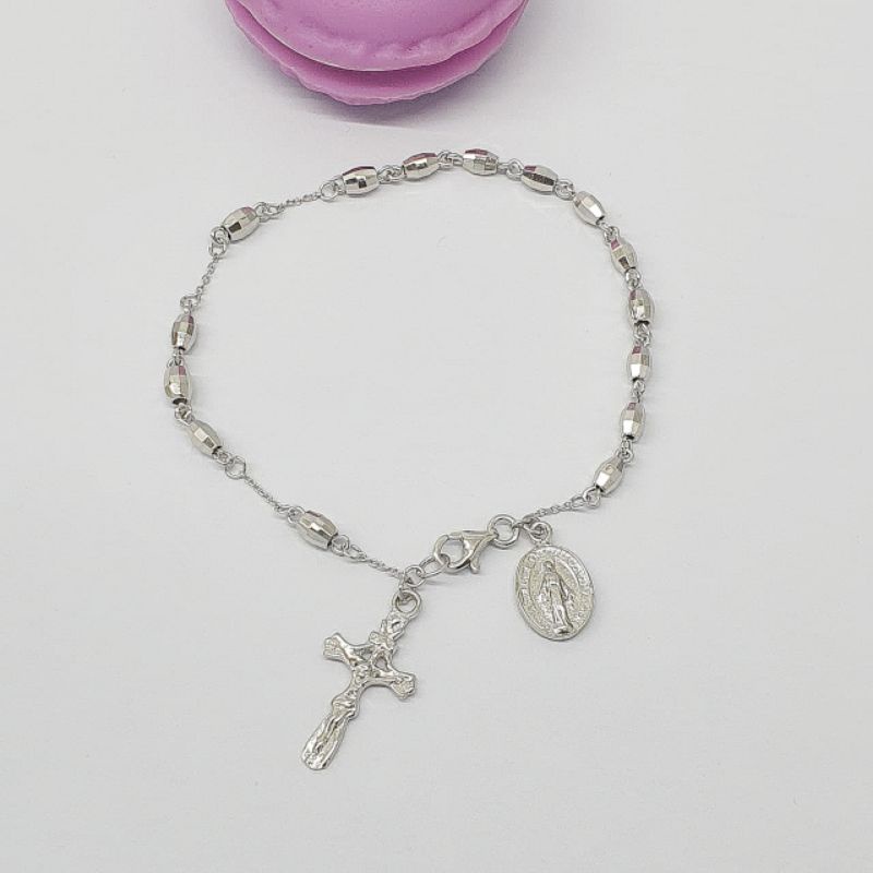 gelang berliontin salib perak asli silver 925