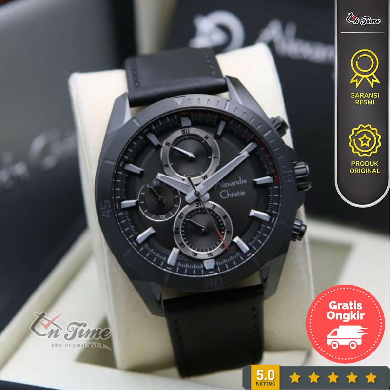 Jam Tangan Sport Alexandre Christie Pria AC 6581 MF Original