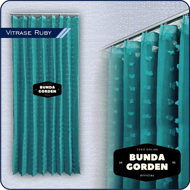 Bunda Gorden Vitrase Pendek Model Plisket Murah Daleman Hordeng Jendela Minimalis Pintu Kamar Tidur 