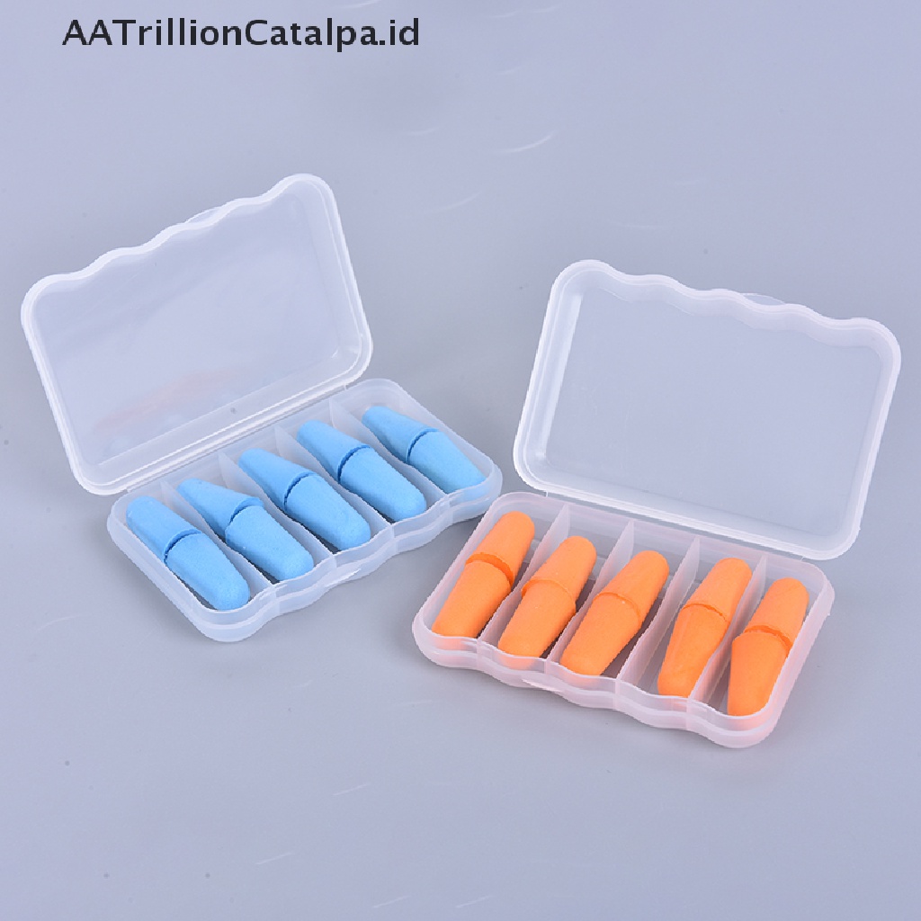 Aatrillioncatalpa 5 Pasang Earplug Busa Peredam Suara Untuk Berenang