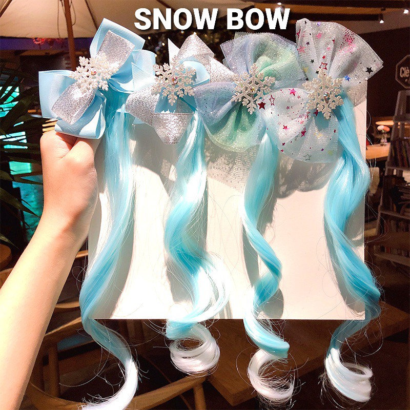 SNOW BOW / JEPIT RAMBUT ANAK / JEPIT RAMBUT FROZEN / JEPITAN RAMBUT IMPORT / PITA AKSESORIS PRINCES