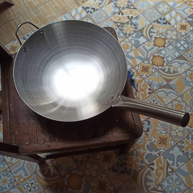 Wajan stainless steel gagang