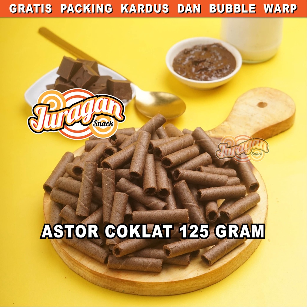 ASTOR COKLAT 125 GRAM snack kiloan makanan ringan jajanan cemilan camilan wafer manis